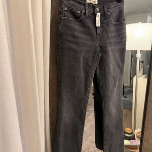 Madewell Women's Dark Gray Straight Leg Jeans